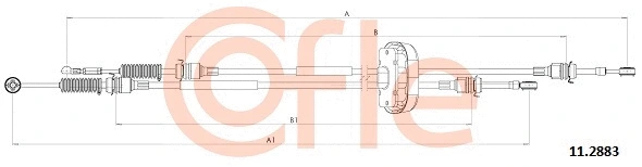 92.11.2883 COFLE Трос, механическая коробка передач (фото 1)
