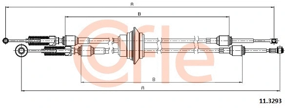 92.11.3293 COFLE Трос, механическая коробка передач (фото 1)