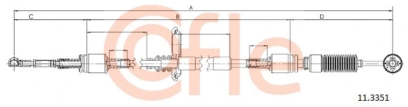 92.11.3351 COFLE Трос, механическая коробка передач (фото 1)