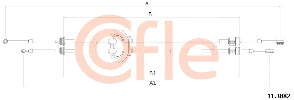 92.11.3882 COFLE Трос, механическая коробка передач (фото 1)
