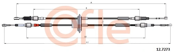 92.12.7273 COFLE Трос, механическая коробка передач (фото 1)