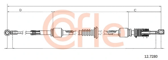 92.12.7280 COFLE Трос, механическая коробка передач (фото 1)