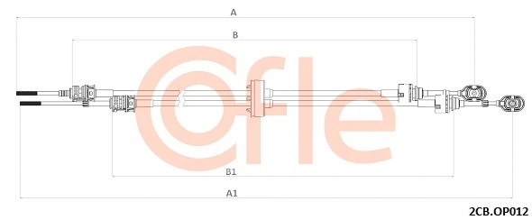 92.2CB.OP012 COFLE Трос, механическая коробка передач (фото 1)