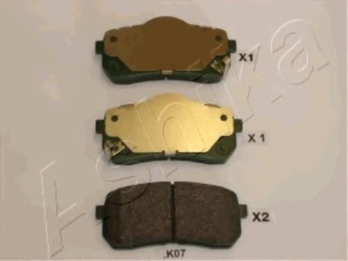 51-0K-K07 ASHIKA Комплект тормозных колодок, дисковый тормоз (фото 2)
