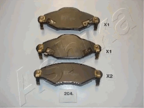 50-02-204 ASHIKA Комплект тормозных колодок, дисковый тормоз (фото 2)