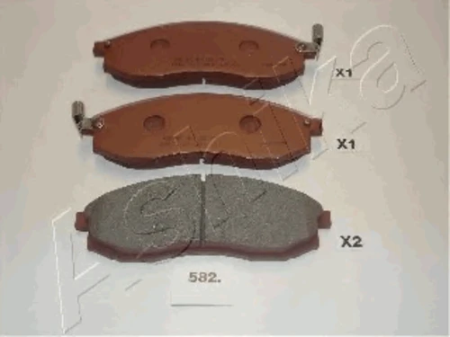 50-05-582 ASHIKA Комплект тормозных колодок, дисковый тормоз (фото 2)