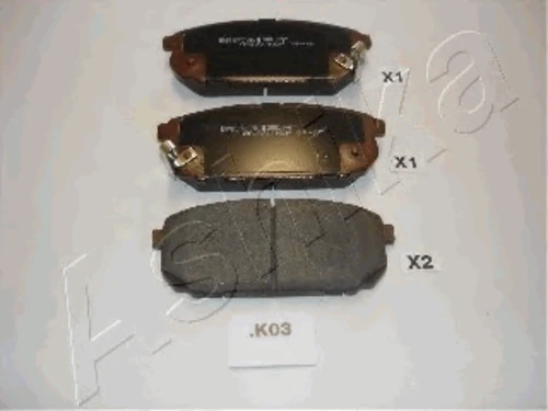 51-0K-K03 ASHIKA Комплект тормозных колодок, дисковый тормоз (фото 2)