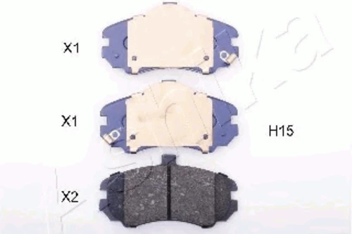 50-0H-H15 ASHIKA Комплект тормозных колодок, дисковый тормоз (фото 2)