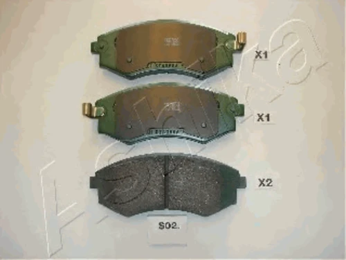50-0S-S02 ASHIKA Комплект тормозных колодок, дисковый тормоз (фото 2)