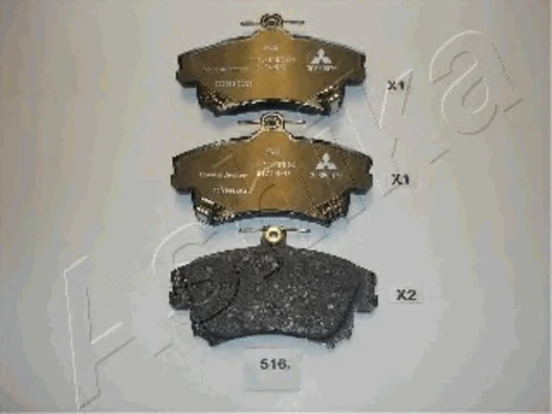 50-05-516 ASHIKA Комплект тормозных колодок, дисковый тормоз (фото 2)