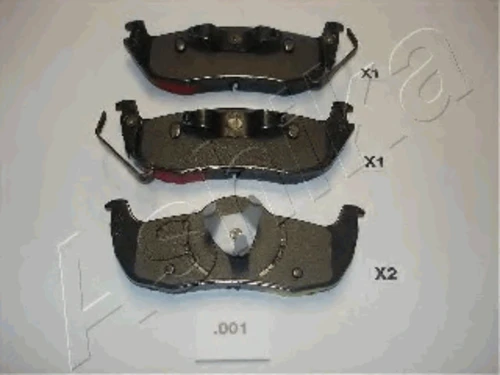 51-00-001 ASHIKA Комплект тормозных колодок, дисковый тормоз (фото 2)