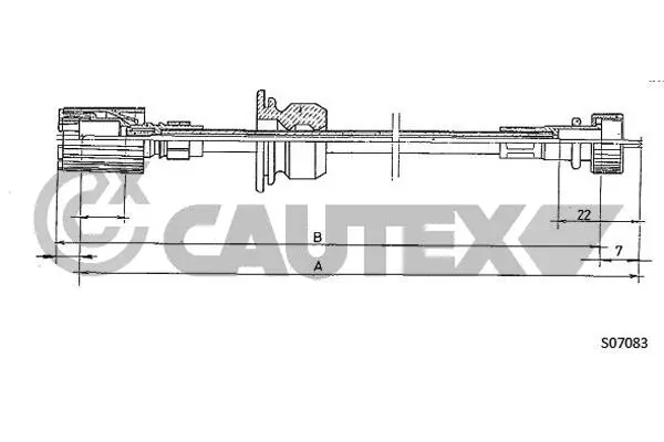760921 CAUTEX Тросик спидометра (фото 1)