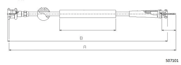 S07101 CABOR Тросик спидометра (фото 1)