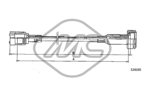 82980 METALCAUCHO Тросик спидометра (фото 1)