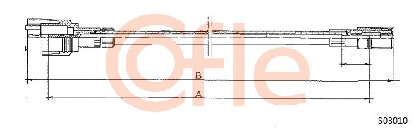 92.S03010 COFLE Тросик спидометра (фото 1)