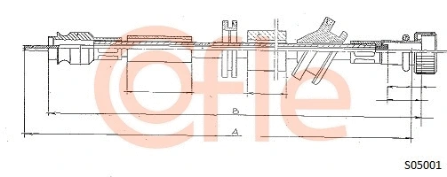 92.S05001 COFLE Тросик спидометра (фото 1)