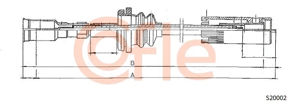 92.S20002 COFLE Тросик спидометра (фото 1)