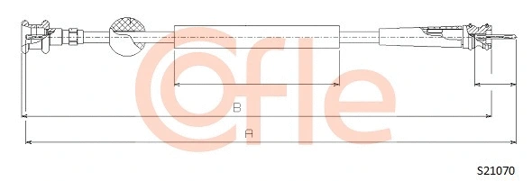 92.S21070 COFLE Тросик спидометра (фото 1)