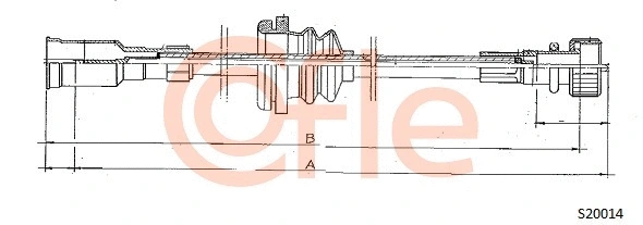 S20014 COFLE Тросик спидометра (фото 1)