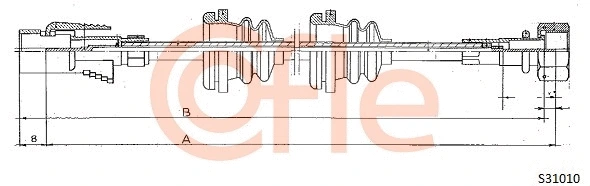 S31010 COFLE Тросик спидометра (фото 1)
