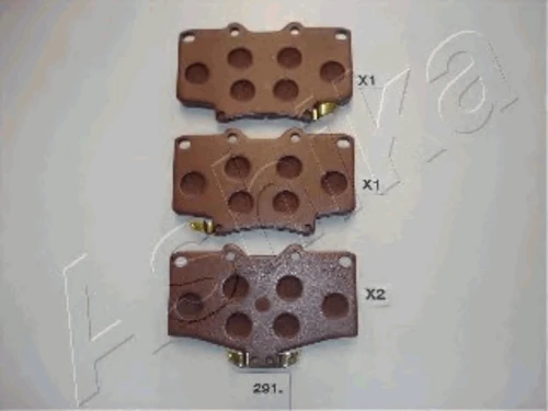 50-02-291 ASHIKA Комплект тормозных колодок, дисковый тормоз (фото 2)