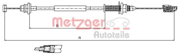 10.0390 METZGER Тросик газа (фото 1)