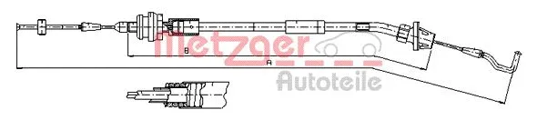 11.1624 METZGER Тросик газа (фото 1)