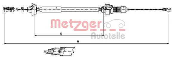 1173.7 METZGER Тросик газа (фото 1)
