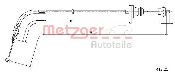 413.21 METZGER Тросик газа (фото 2)