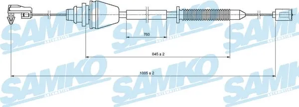 C0148A SAMKO Тросик газа (фото 1)