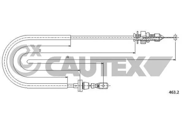 018998 CAUTEX Тросик газа (фото 1)