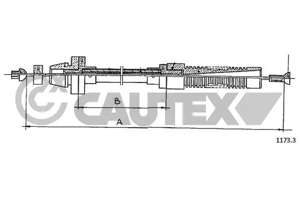 761126 CAUTEX Тросик газа (фото 1)