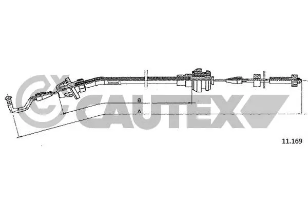766079 CAUTEX Тросик газа (фото 1)