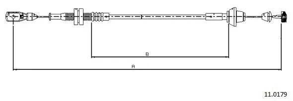 11.0179 CABOR Тросик газа (фото 1)