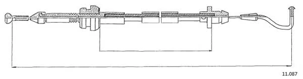 11.087 CABOR Тросик газа (фото 1)
