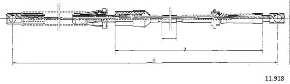 11.918 CABOR Тросик газа (фото 1)