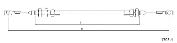 1703.4 CABOR Тросик газа (фото 1)