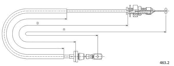 463.2 CABOR Тросик газа (фото 1)