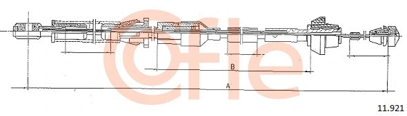 11.921 COFLE Тросик газа (фото 1)