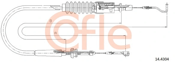 14.4304 COFLE Тросик газа (фото 1)