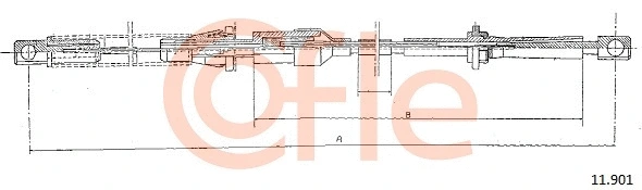 92.11.901 COFLE Тросик газа (фото 1)