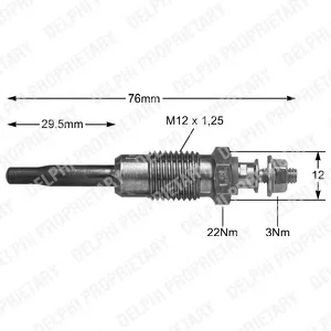 HDS267 DELPHI Свеча накала (фото 1)