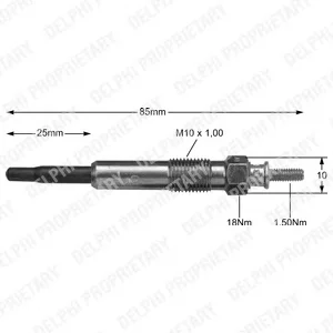HDS370 DELPHI Свеча накала (фото 1)