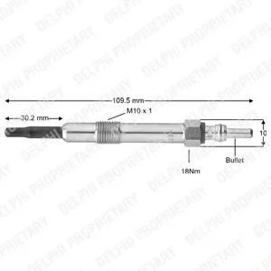 HDS418 DELPHI Свеча накала (фото 1)