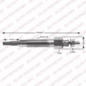 HDS425 DELPHI Свеча накала (фото 1)