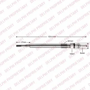 HDS432 DELPHI Свеча накала (фото 1)