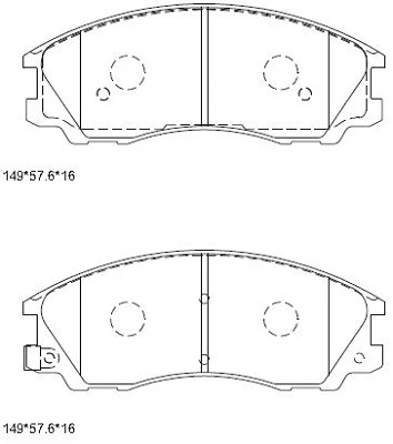 KD9719 ASIMCO Комплект тормозных колодок, дисковый тормоз (фото 3)