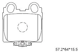 KD2722 ASIMCO Комплект тормозных колодок, дисковый тормоз (фото 2)
