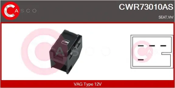 CWR73010AS CASCO Выключатель, стеклолодъемник (фото 1)