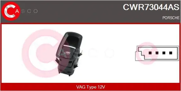 CWR73044AS CASCO Выключатель, стеклолодъемник (фото 1)